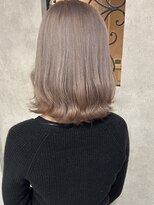 ルノン(LUNON) ミルクティーベージュ ハイトーン/ミルクティーカラー/ボブ