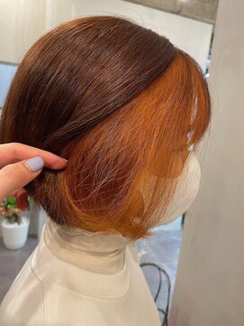 アレンヘアー 甲南本通り店(ALLEN hair) インナーカラー/前髪インナーカラー/インナーオレンジ