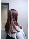 赤髪ハイライトとロング