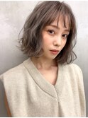 くすみアッシュベージュダブルカラーショートボブイメチェン_住4
