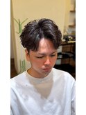 フェザーショートセンターパート