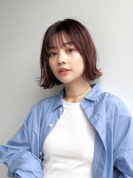 トルネード(TORNADO) 大人ミニボブ前髪あり切りっぱなしボブ外ハネ丸顔面長K20250616