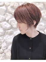 ヘアサロン エフ 渋谷(F) 小顔魅せショート#ピンク