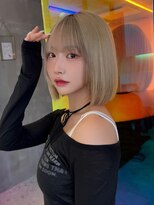 ロンド ストラーダ 心斎橋(Lond strada)&nbsp;レイヤーボブ×ハイトーン[心斎橋/髪質改善]