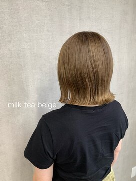 トリコ(ToricO) 切りっぱなしボブ ミルクティーベージュ ヘーゼルグレージュ