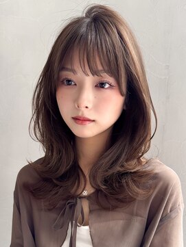 アグノス 青山(Agnos) 外ハネボブくせ毛風カールナチュラルカールシースルーバング