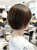 『岩田莉奈』40代50代お洒落な白髪染ショートボブ新宿ケアカラー