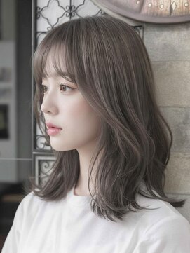 インデペンデンス(independence) ブリーチなしアッシュベージュ×ミディアムレイヤー