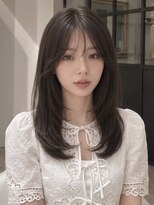 ユーフォリア 青山(Euphoria)&nbsp;透明感チャコールグレー◎くびれミディ20代ラウンドバング