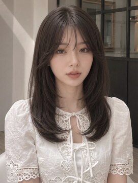 ユーフォリア 青山(Euphoria) 透明感チャコールグレー◎くびれミディ20代ラウンドバング