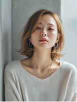 ロッソ 大橋店(Rosso) 明るめブラウンの外ハネボブ【大橋】