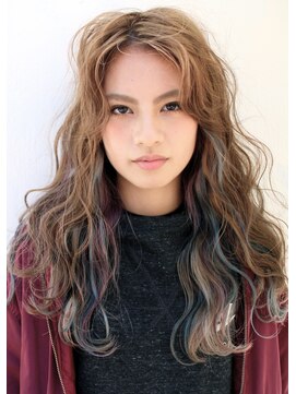 ヨッカ(YOCCA) ロング/インナーカラーブルーピンク