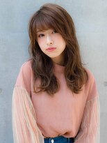 ルティア(Lutia) ハイライト ゆるふわウェーブ 斜めバング