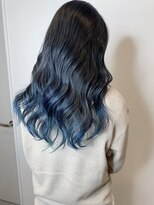 ナンバー(number+)&nbsp;20代30代大人可愛いダブルカラーインディゴブルー