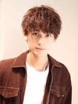 ネイビー(NAVY)&nbsp;ソフトツイストパーマ 無造作マッシュ