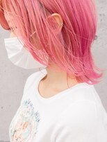 デビュー ヘアーメイク&nbsp;ミディアム　ピンクカラー