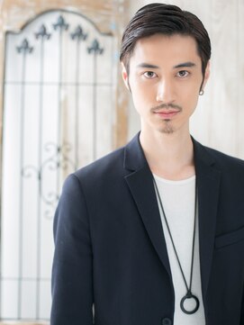 モッズヘア メン 南越谷南口店(mod's hair men) ジェントルな暗髪アッシュ七三オールバックQ