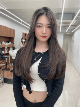 ノイズ キョウト(NOISM Kyoto) 軽やかに揺れる髪が魅力的なロングの韓国風レイヤーカット