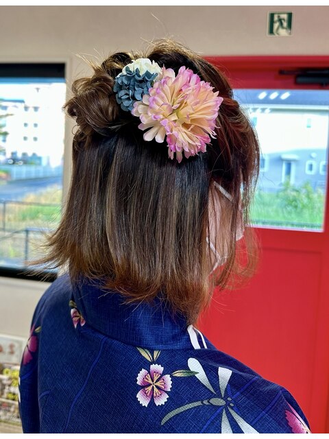 浴衣ヘアー