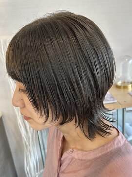 グラム 安城桜井店(gram) ウルフカット_オリーブカラー_赤み消し