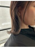 20代30代40代くびレイヤー大人ボブグレージュイヤリングカラー