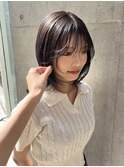 顔まわりレイヤー/ぱっつん前髪