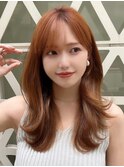 韓国スタイル/ナチュラルくびれヘア_くびれ巻き_レイヤーカット