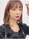 熊本 鎖骨ボブ インナーカラー ピンクベージュ 韓国 Arisa.