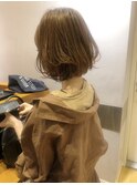 レイヤーボブ/イメチェン/美/小顔/前髪似合わせ/透明感カラー