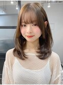 小顔 美髪 レイヤーカット イメチェン ワイドバング"