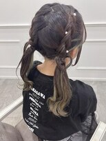 リルミー ミュエナ 大須 矢場町(Lilme myuena)&nbsp;ハートでワンポイント可愛い＊編み込みツインテール＊新井