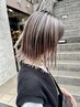【炭酸ショートヘッドスパ付】カット+ハイライトカラー(ケアブリーチ)￥18000 
