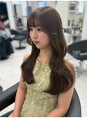 15467暗髪ミルクティーベージュオリーブカラー髪質改善ロング
