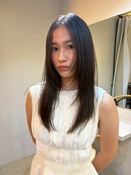 ホネン(honen) 【薬院】honenレイヤーカット×ブリーチなしベージュ薬院大通