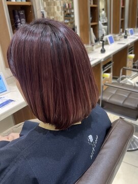 ピークアブー アヴェダ アトレ恵比寿(PEEK-A-BOO AVEDA) ベリーピンク　ボブ