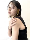 #大人ガーリー#ダークアッシュ#ミディアムレイヤーカット