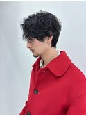 センターパート×シャドーパーマ