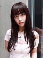 アイティーバイアルバム 松戸店(IT by ALBUM)&nbsp;ロンググレージュ暗めカラー韓国ヘア顔周りレイヤー_F21099