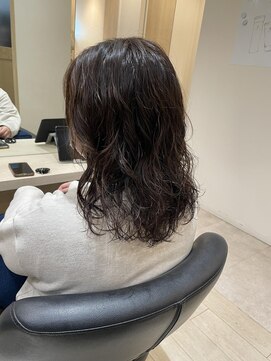 シンプル(Simple) ゆるふわパーマ×ショコラブラウン