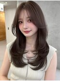 大人可愛い20代30代40代インナーカラー小顔ウルフレイヤーボブ