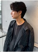 センターパート/曲がる縮毛矯正/ニュアンス/池袋メンズカット