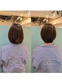 シルキーコース+カラー+カット・髪質・縮毛矯正・白髪染め
