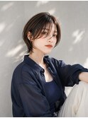 ハンサムショートウルフボブミルクベージュ20代30代40代