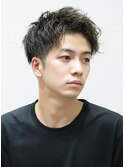大人爽やかアップバング×ツイストスパイラル清潔感ヘア