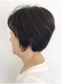大人可愛い/ミセスのショートボブ/30代40代50代
