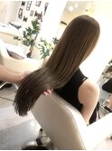大人気☆透明感グレージュカラー&シールエクステロングヘアー♪