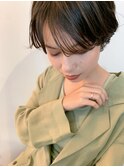 ミニボブ 毛先パーマ 黒髪 アッシュ フレンチボブ 下北沢