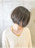クール前下がりボブ×ブランジュカラー