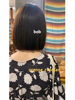 オレンジクラッカー(Orange Cracker)&nbsp;【リアルサロンワーク】ぱつっと切りっぱなしボブ