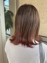 ジェリカヘアー サンフラワー通り(Jlica hair) シアーベージュに夏っぽオレンジテールカラー。